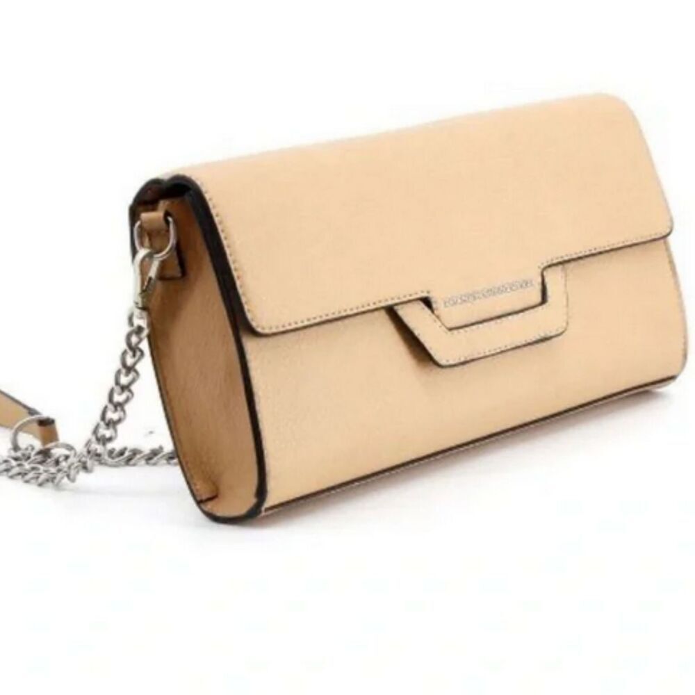 French Connection Kitty Pebble Shoulder Bag Nude